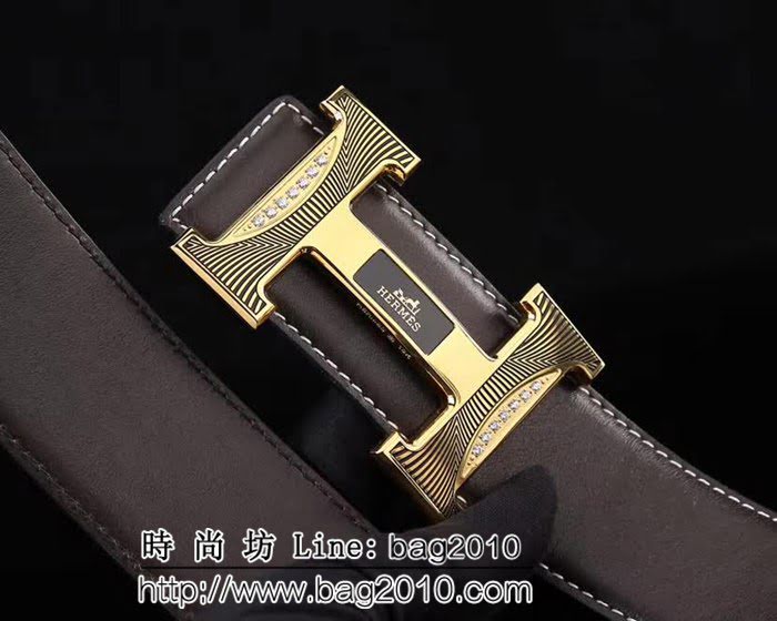 愛馬仕HERMES 精品五金扣頭 專櫃特色logo 2019新品 高端男士皮帶 HHG1860